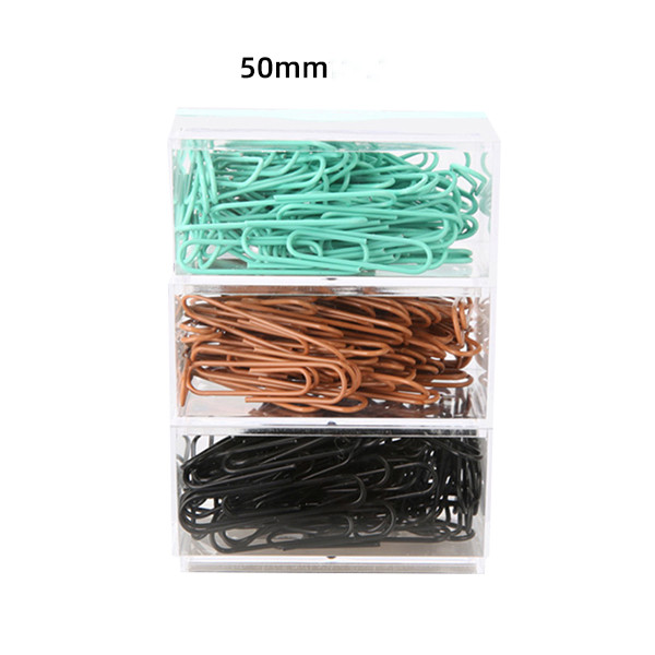 Colored Metal Paper Clips - Mint Green, Brown, Black Combo Pack Green, Brown, Black Included in 1! - Image 2